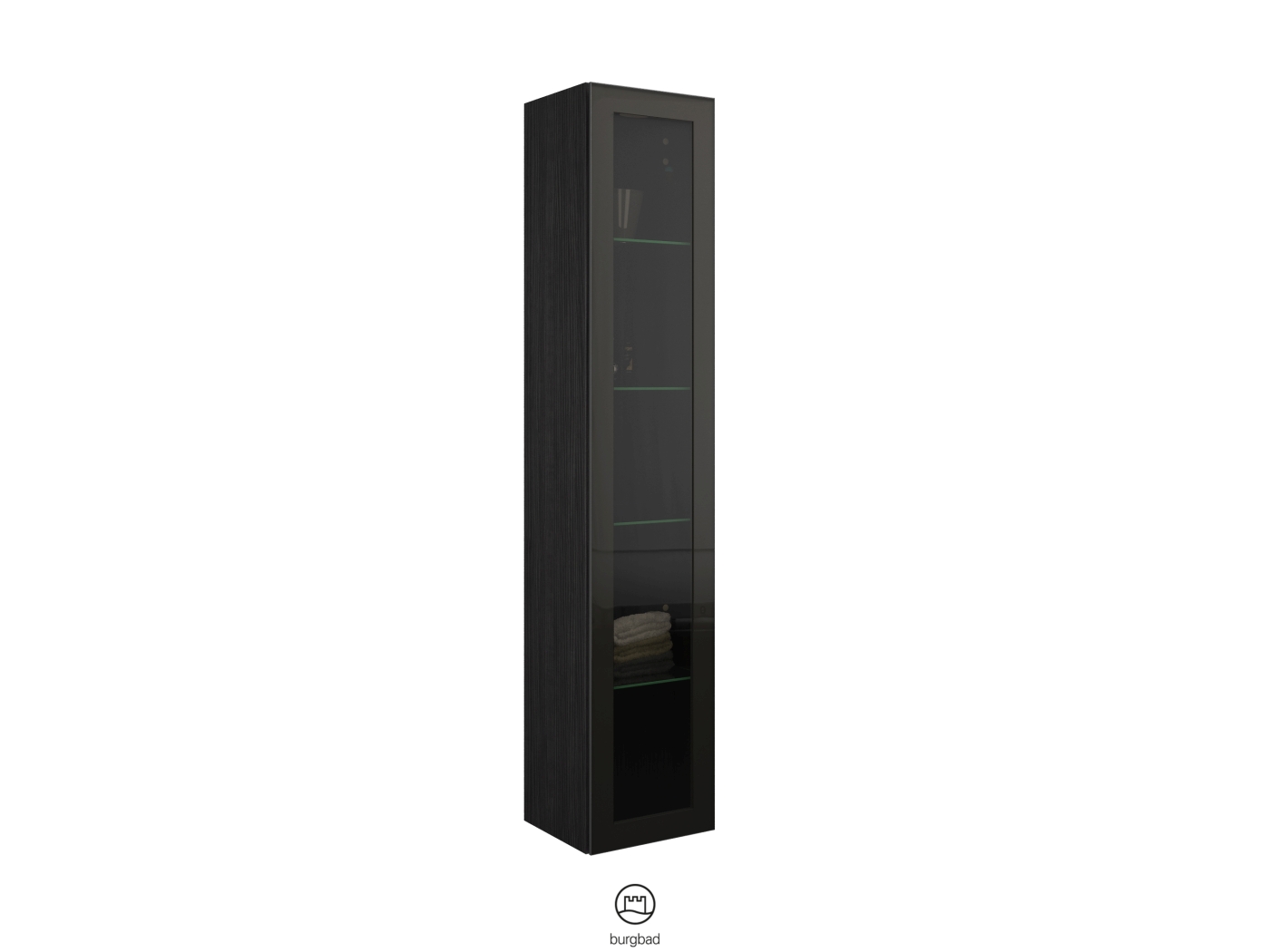 Burgbad Yumo Hochschrank HSKC035 1760x350x320 Hacienda Schwarz für 556,53