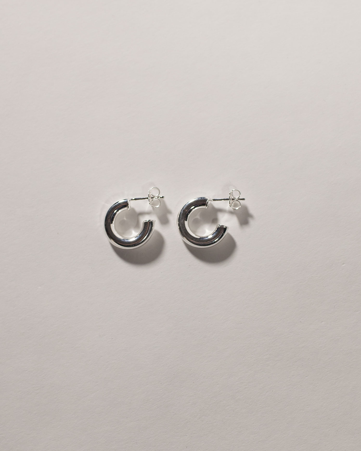 Handcrafted Small Silver Hoops Sterling Silver NEUZWEI