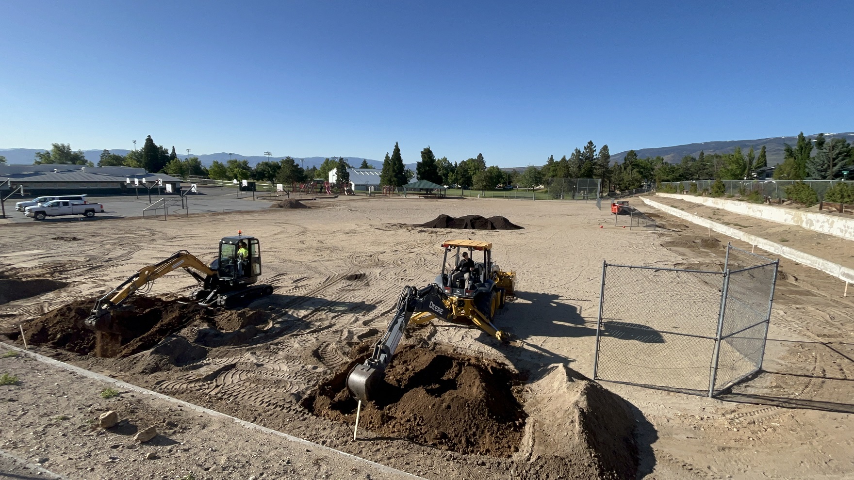 Grassroots Success PTO plants trees at Mamie Towles Elementary School