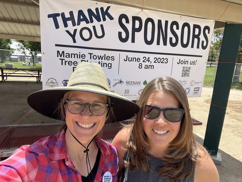 Grassroots Success PTO plants trees at Mamie Towles Elementary School