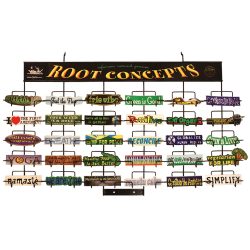 Z 30 Slot Wall Mount Sticker Rack Root Concepts