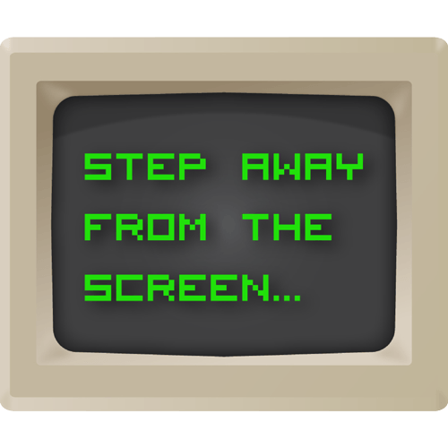 Step Away From The Screen Mini Sticker 552 Root Concepts