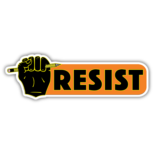 Resist Small Bumper Sticker 590 Root Concepts