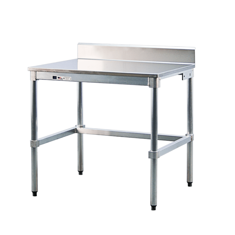 Industrial Stainless Steel Top Work Tables Aluminum Base