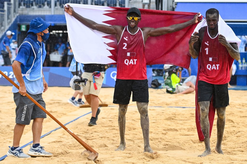 Qatar wins bronze at Olympics in men's beach volleyball