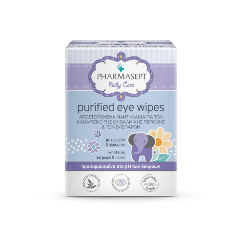 Pharmasept Baby Purified Eye Wipes Οφθαλμικά Μαντηλάκια 10τμχ New Way