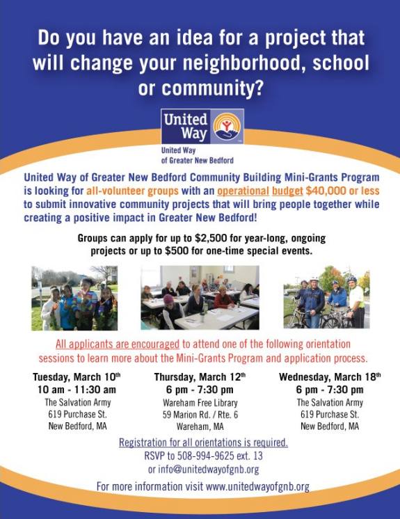 MiniGrants Program looking for allvolunteer groups to submit