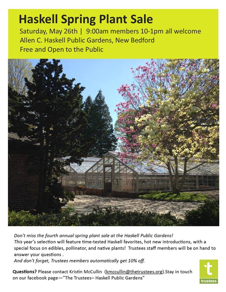 The Haskell Gardens Spring Plant Sale Starts May 26th in New Bedford