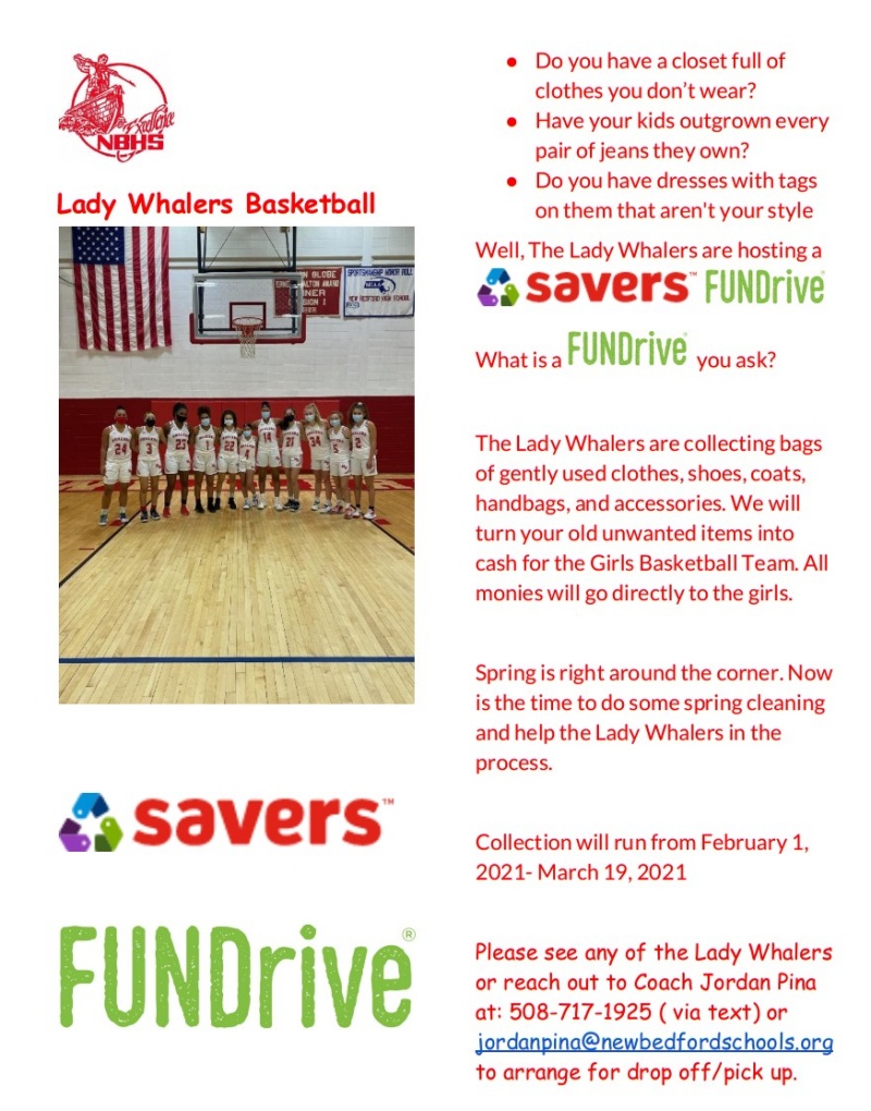 New Bedford High School’s Lady Whalers basketball team wants your old