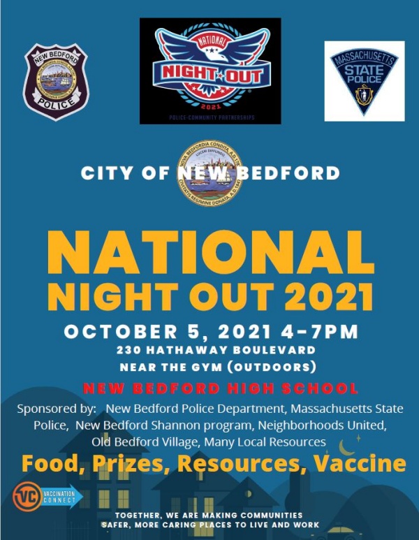 New Bedford Police to host 2021 “National Night Out” New Bedford Guide