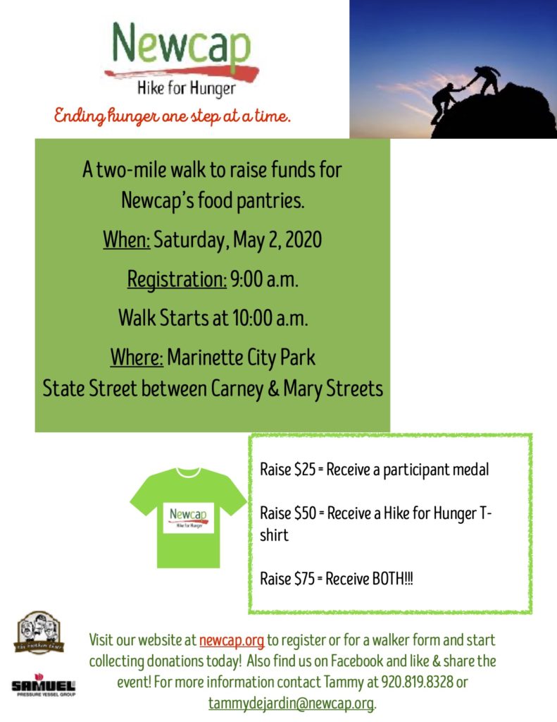 NEWCAP Inc. Hike For Hunger Flyer 3
