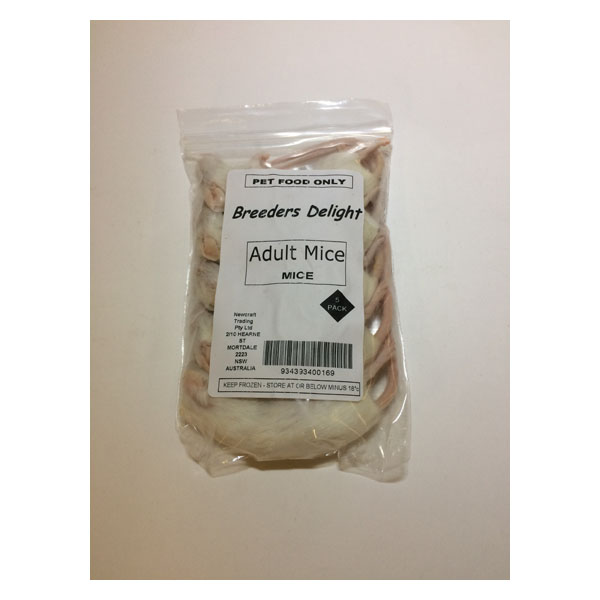 Breeders Delight Frozen Mice Adult 5pk Newcraft