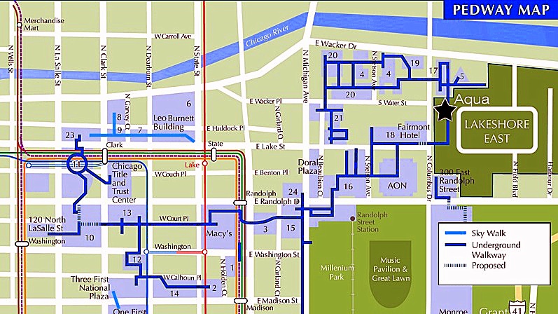 Pedway Chicago Map