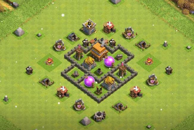 33 Best Th4 Base Layouts For Farming Hybrid War And Trophy