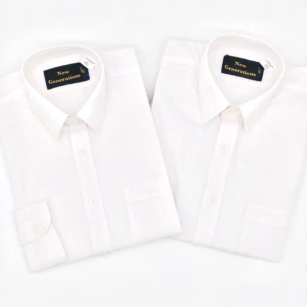 Twin Pack Long Sleeve Shirt White New Generations