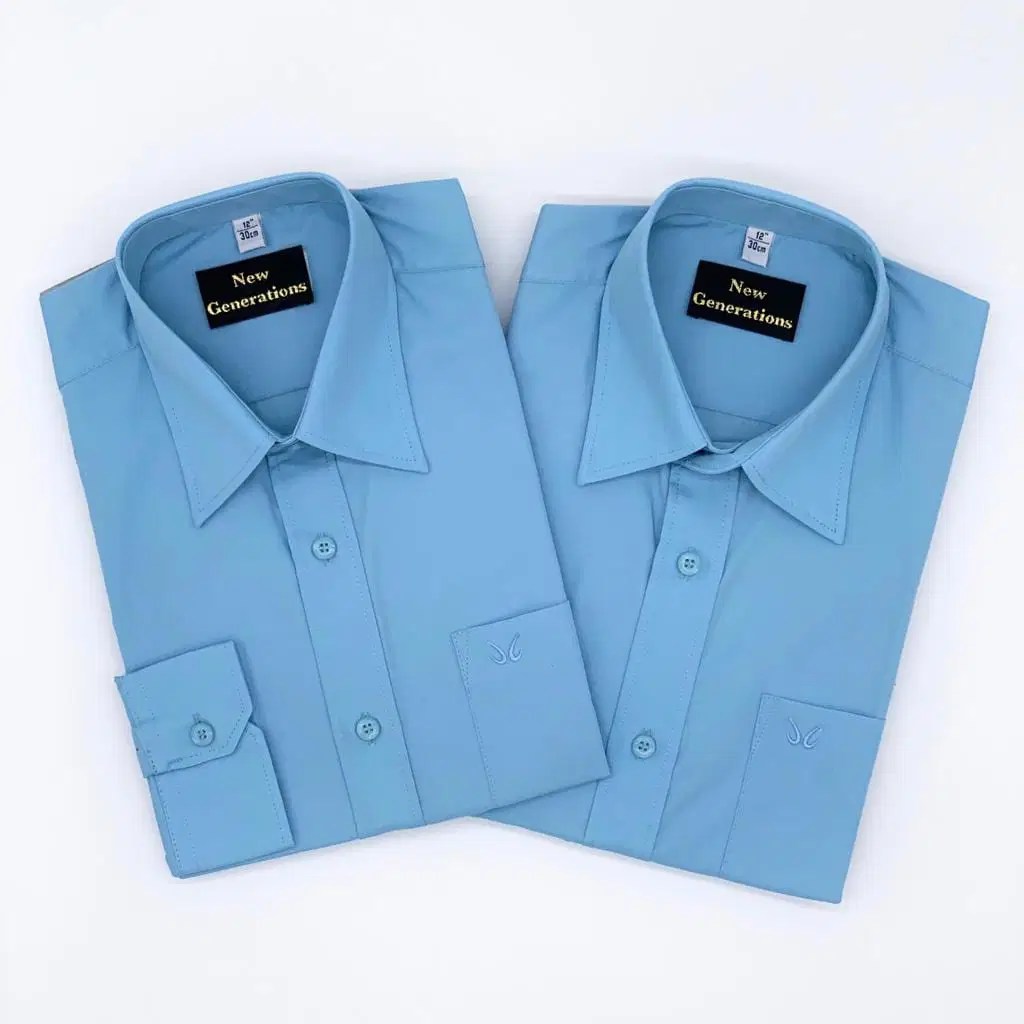Twin Pack Long Sleeve Shirt Blue New Generations