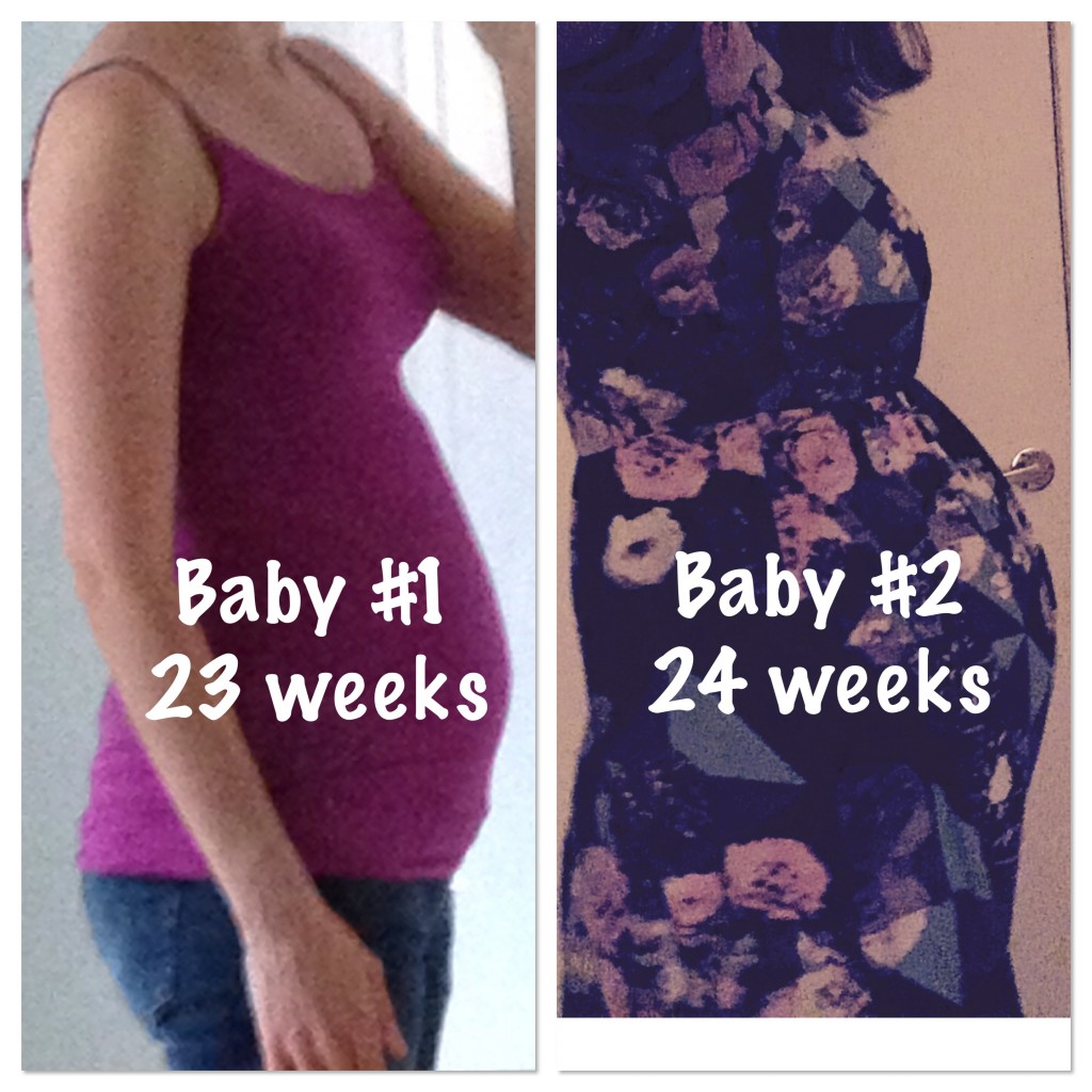 1st pregnancy vs 2nd pregnancy bump at 23 weeks and 24 weeks New Mummy Blog