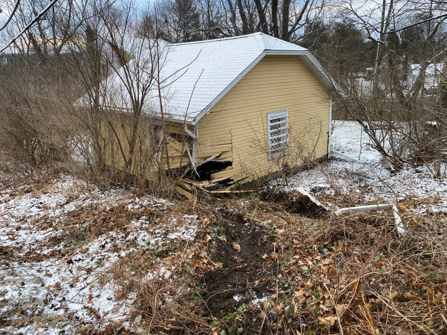 Hidley Rd closed in Wynantskill after car vs garage accident