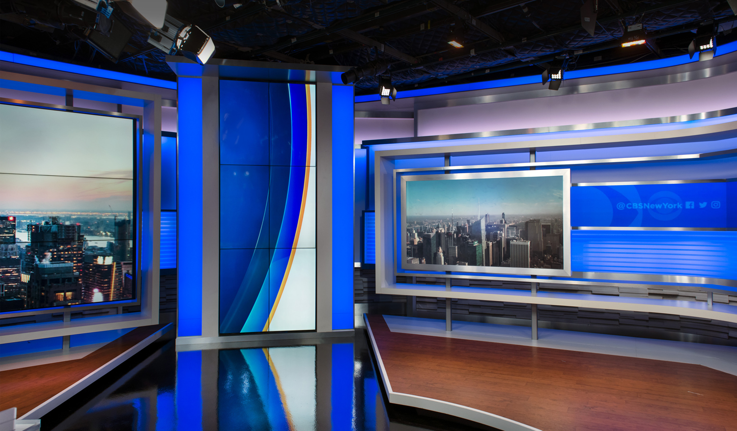 CBS New York WCBS Studio 46 Set Design Gallery