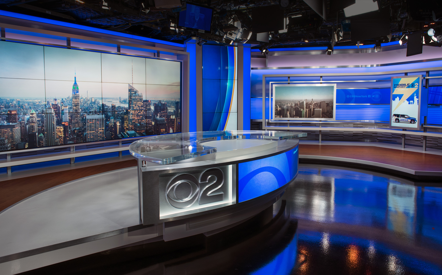 CBS New York WCBS Studio 46 Set Design Gallery