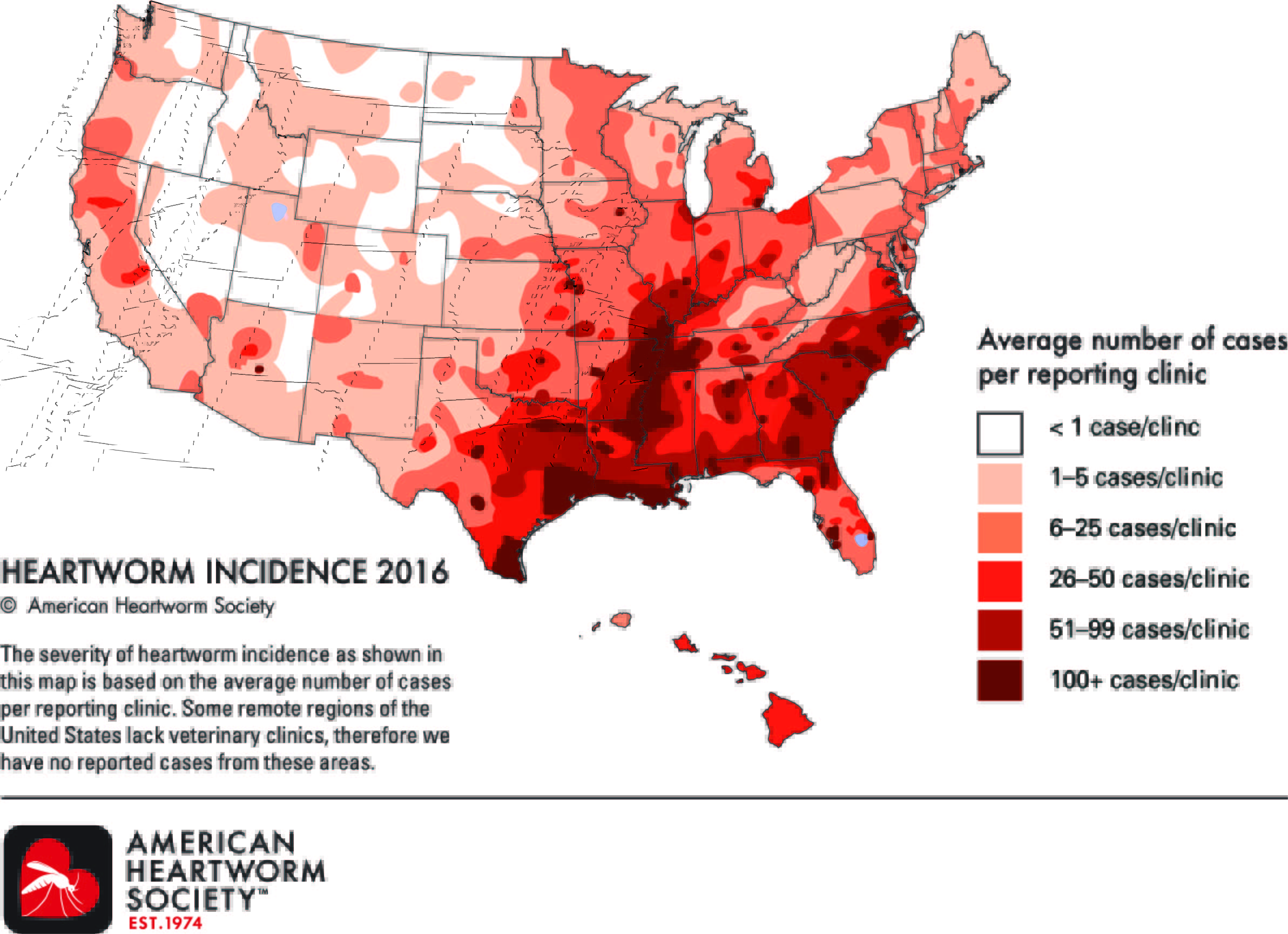Heartworm Areas In Usa Map Deadly Heartworm Incidence Inching Upwards Newswire