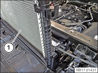 Removing and installing/replacing low-temperature coolant radiator