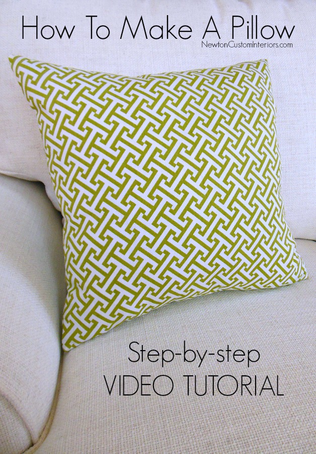 How To Make A Pillow Newton Custom Interiors
