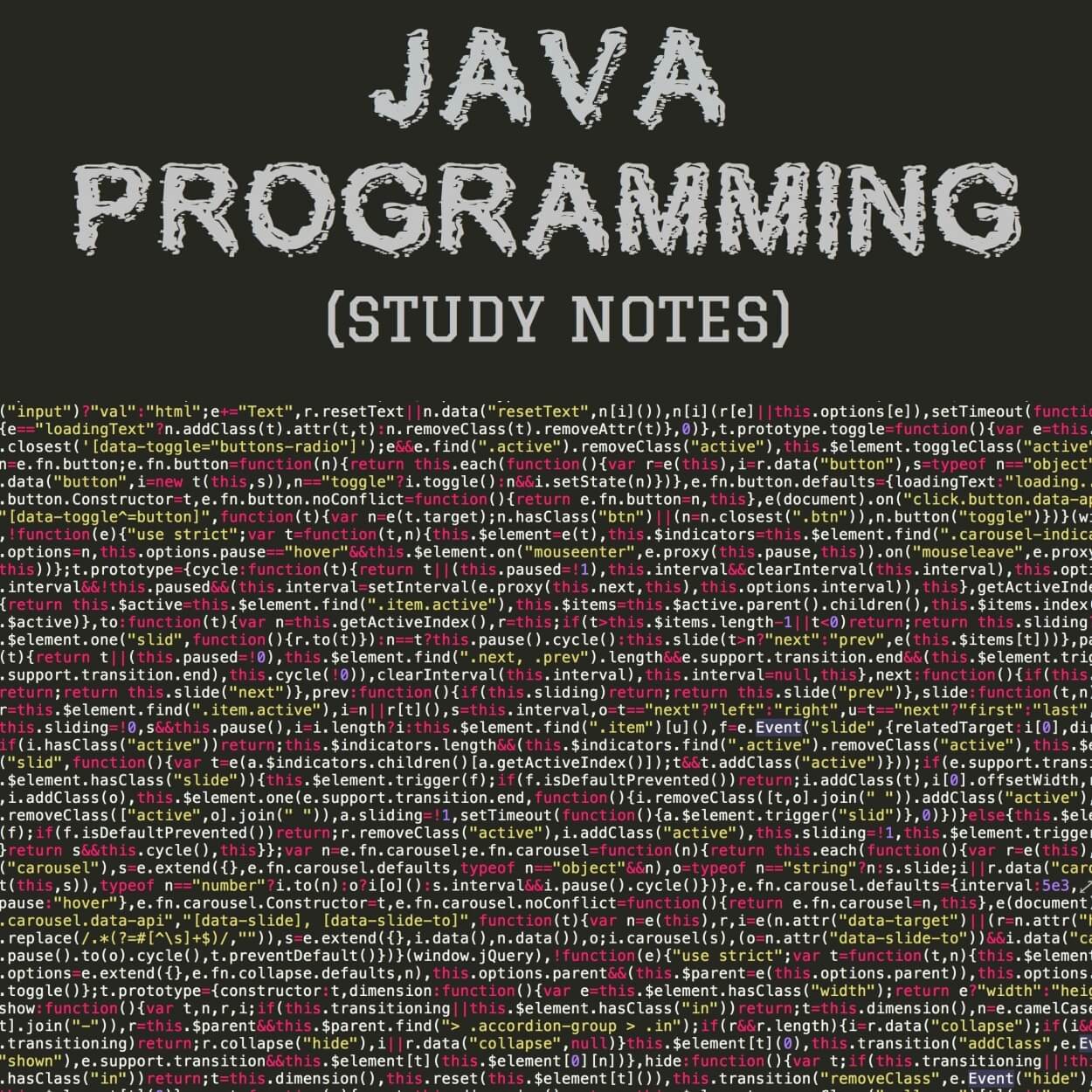 Java Programming Language (Handwritten) Study Notes PDF CS