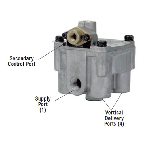 Bendix 800479 R12DC Relay Valve Vertical Delivery Ports