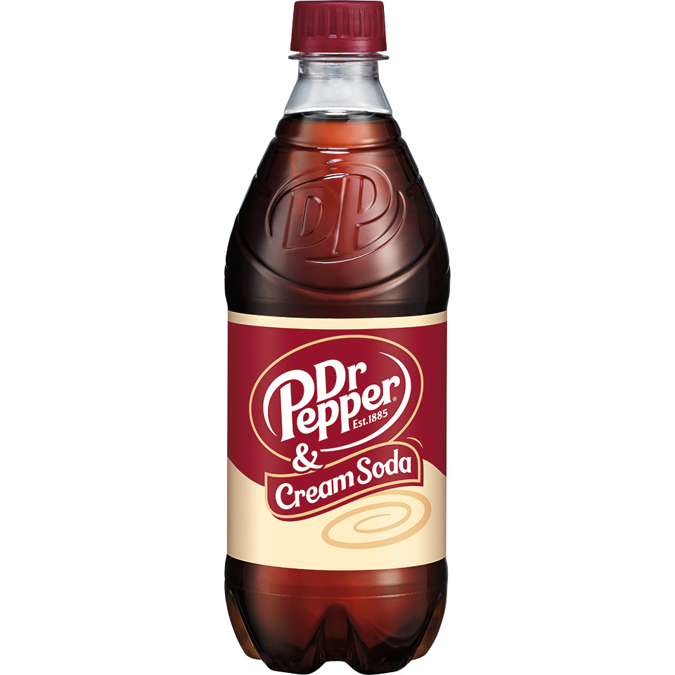 Dr. Pepper Cream 16.9 oz Bottle 24pk Case New York Beverage