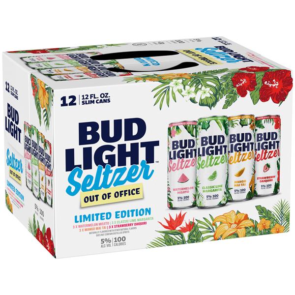 Bud Light Seltzer 12 oz Out Of Office Mix Can 24pk Case New York