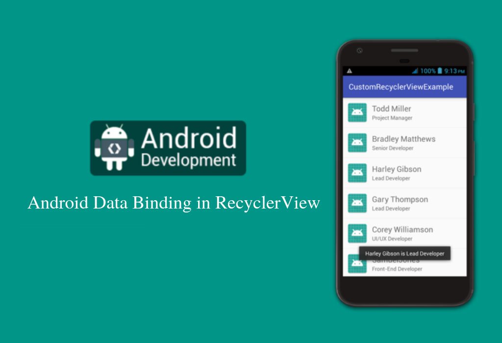 How to implement a databinding in Android application