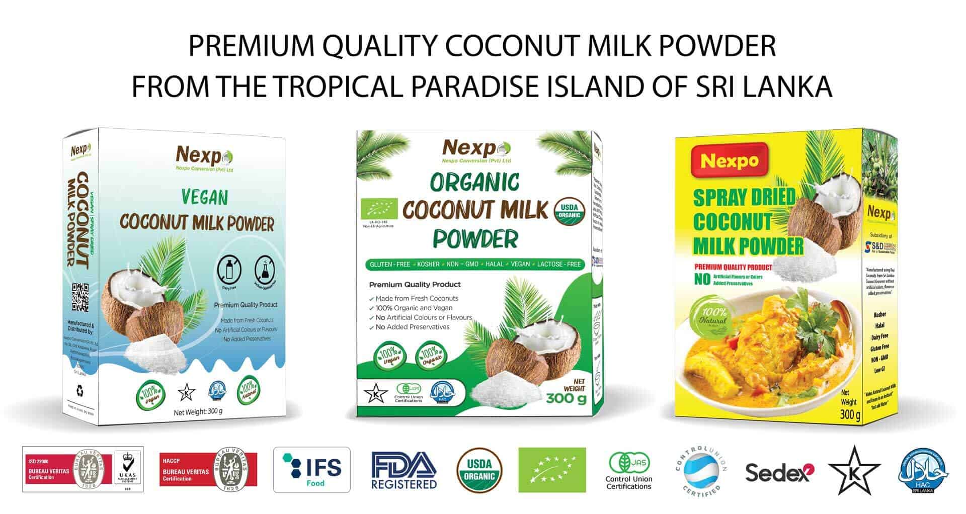 Coconut Milk Powder Nexpo Conversion Sri Lanka Organic Vegan