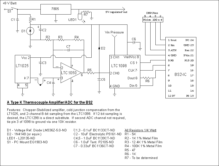 Precision thermocouple signal amplifier under Thermometer Circuits