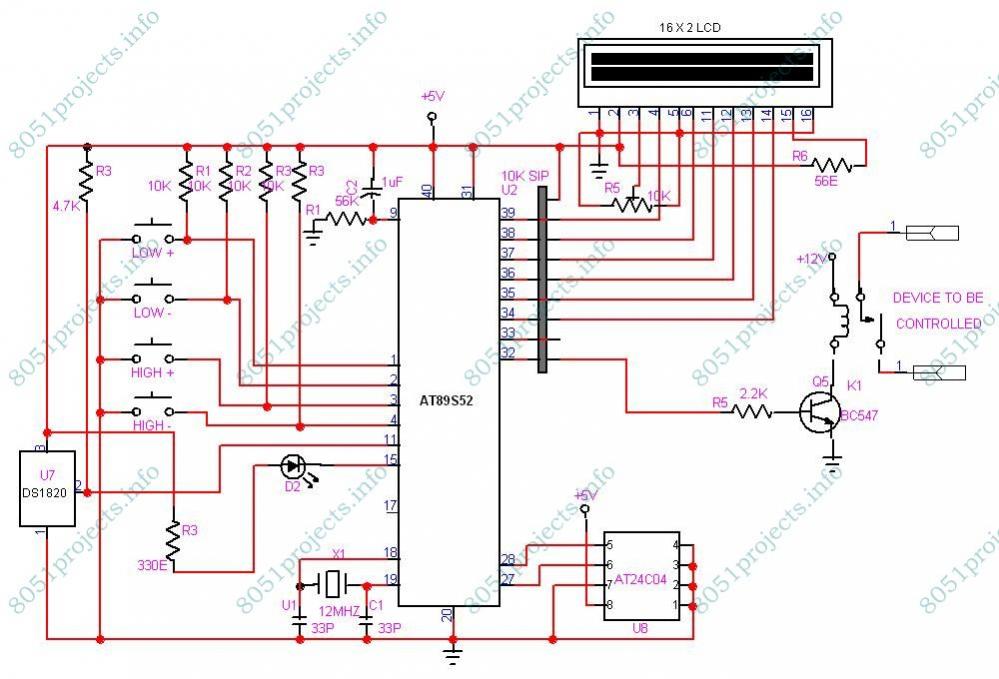 temperature controller using ds1820 and lcd display under Repository