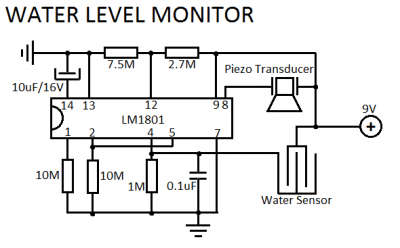 Water Level Sensor Circuit Manual Control And Water Level Sensor