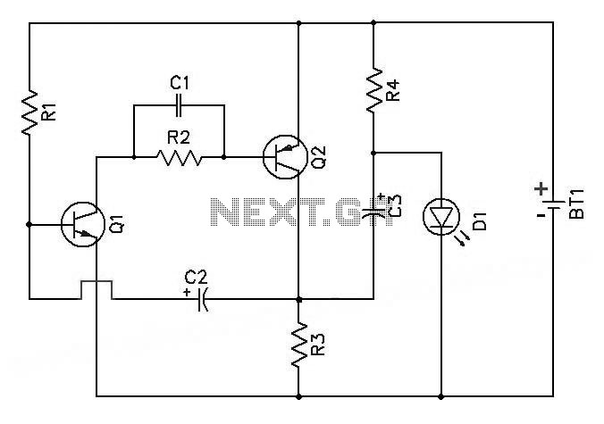 1.5v One Battery LED Light Flasher Circuit under Repository-circuits