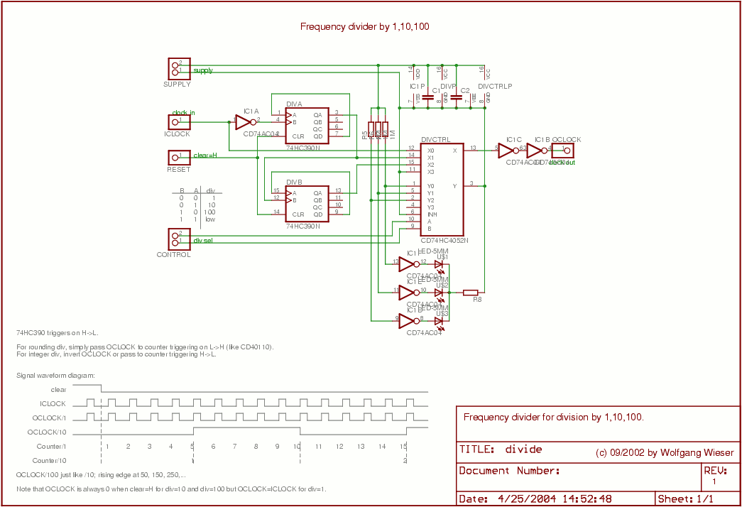 Frequency counter Divider schematic under Repositorycircuits 54041