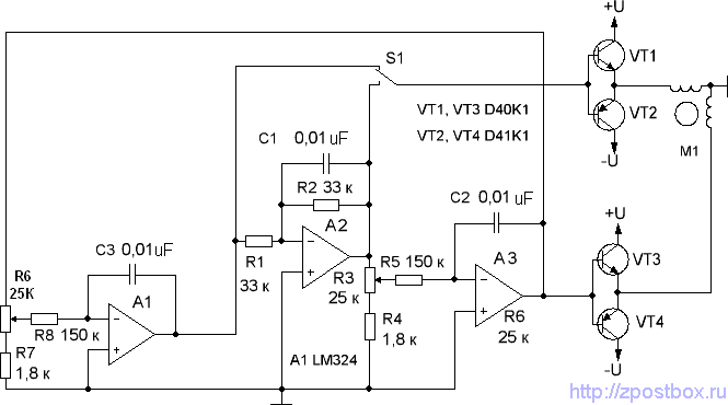 Bipolar stepper motor driver circuit diagram under Repository-circuits