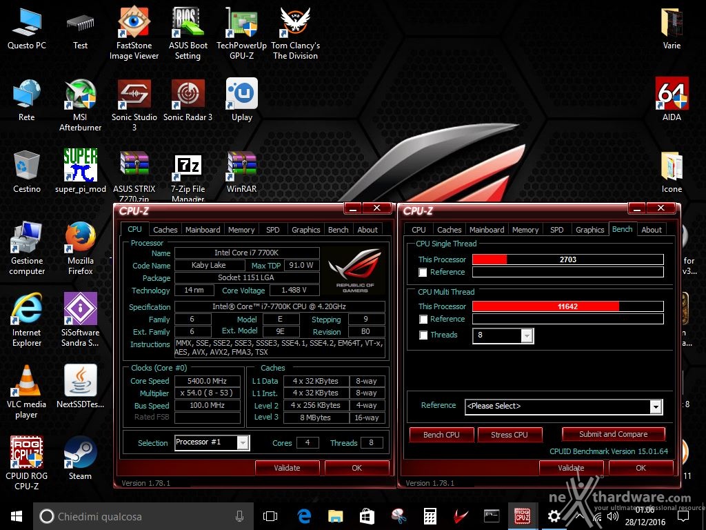 ASUS ROG STRIX Z270E GAMING 15. Overclock Recensione