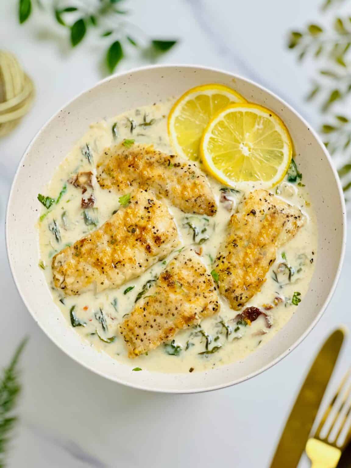 Creamy Haddock Florentine