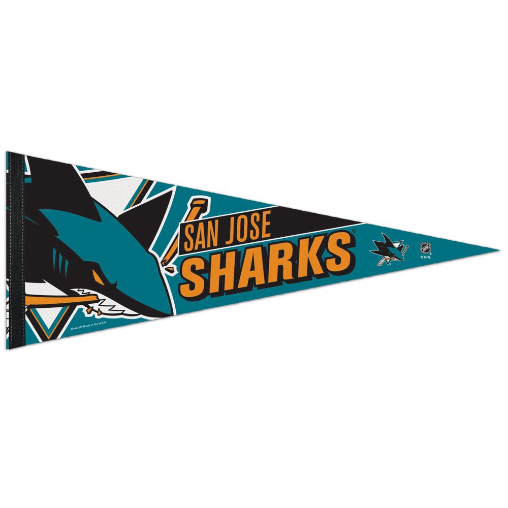 SAN JOSE SHARKS PREMIUM PENNANT 12" X 30" Next Level Pro Shop