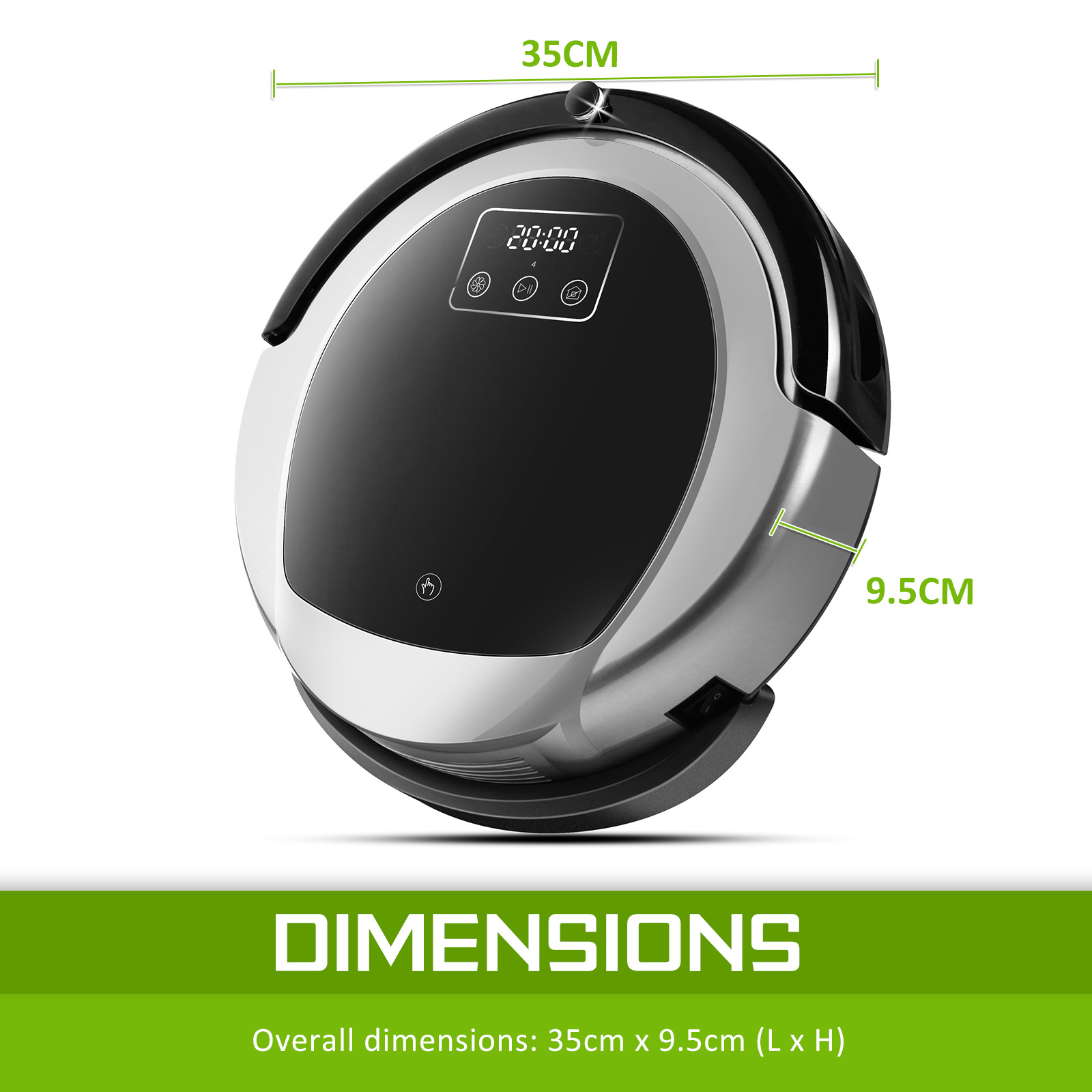 3000PA Brushless Motor Vacuum Cleaner Robot BLACK SCHÜRZE