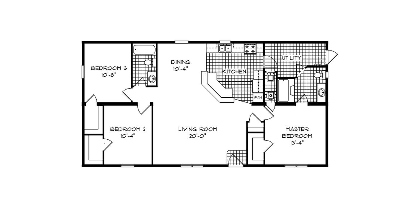 Dakota Ranch Modular Home 1,387 SF 3 Bed 2 Bath Next Modular