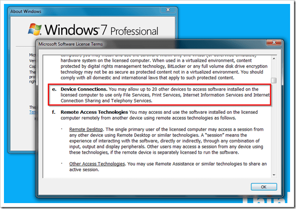 image thumb - How Many Concurrent Connections Allowed to Access A Windows 7 Computer?