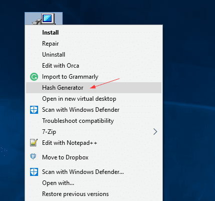 Hash Generateor from Context Menu - 5 Ways to Generate and Verify MD5 SHA Checksum of Any File in Windows 10