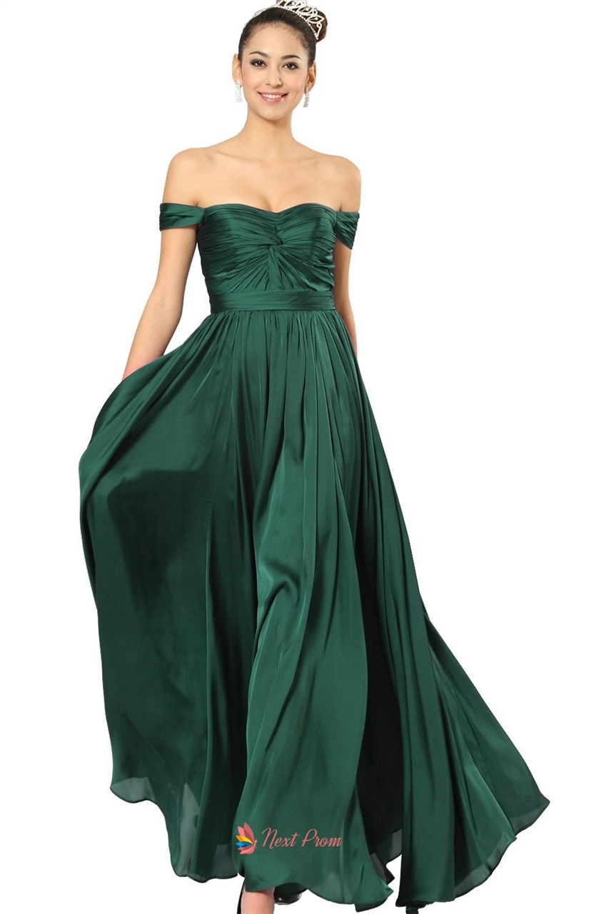 Dark Forest Green Prom Dress Fancy Bridesmaid Dresses