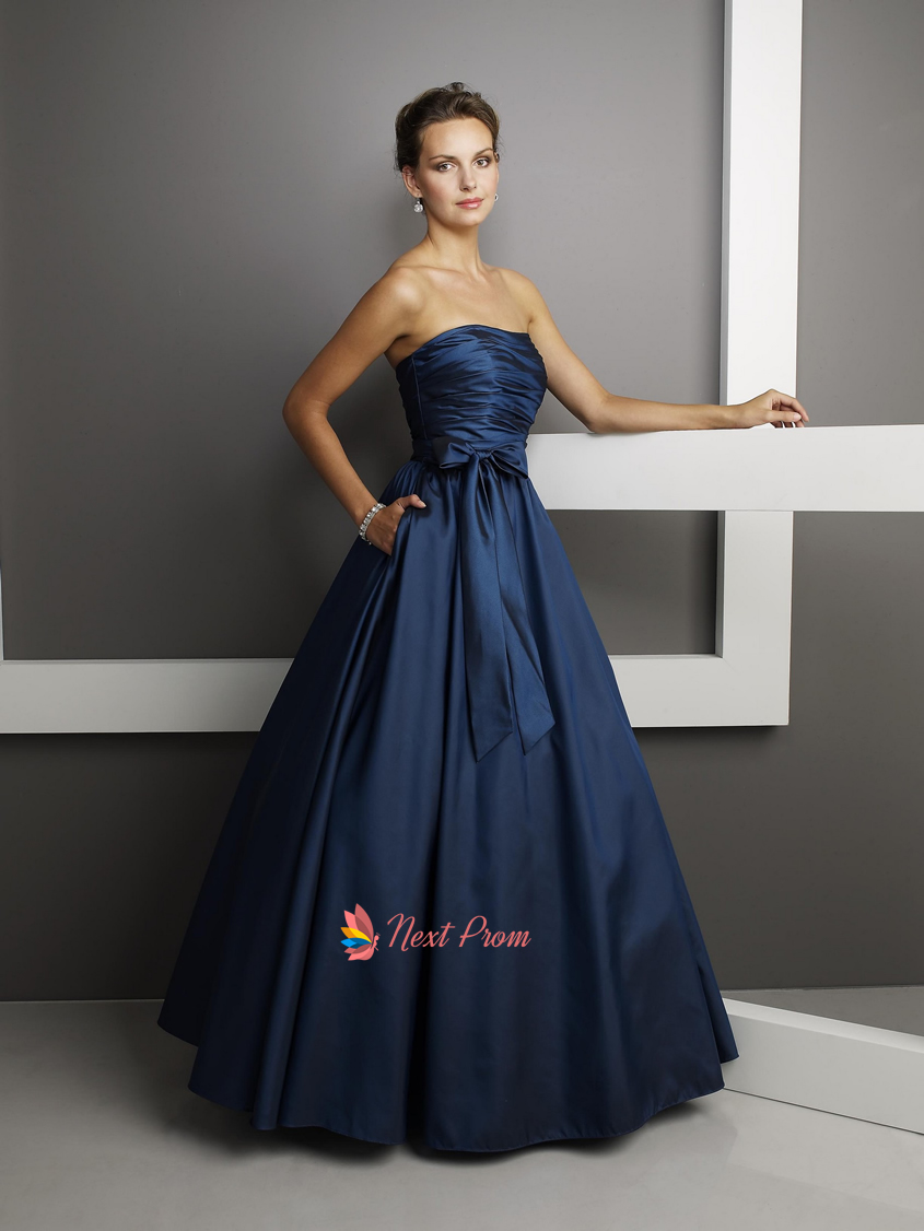 Navy Blue Long Chiffon Prom Dresses Next Prom Dresses