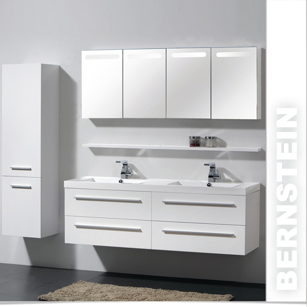 XXL BERNSTEIN Badmöbel Badezimmer 160cm Waschbecken Spiegelschrank