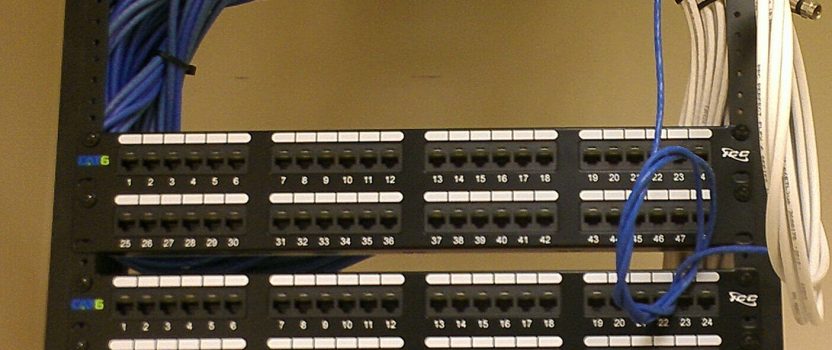 Patch Panel in Network Rack • Security Alarm|CCTV|Monitoring|Access